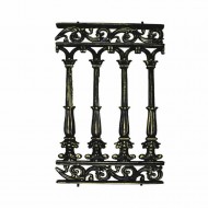 Ferforje Balkon Korkuluğu Çift Yaprak Desenli Ferforje Balkon Korkuluğu Çift Yaprak Desenli