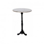 Ferforje Masa Yuvarlak Tablalı Mermer Desenli Ferforje Masa Yuvarlak Tablalı Mermer Desenli