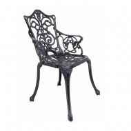 Ferforje Kollu Sandalye Sarmaşık Desenli Ferforje Kollu Sandalye Sarmaşık Desenli